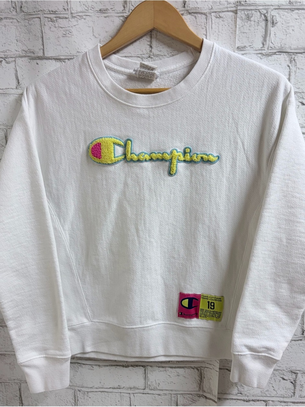 Vintage Champion Reverse Weave Crewneck Sweatshirt Bright Color Logo